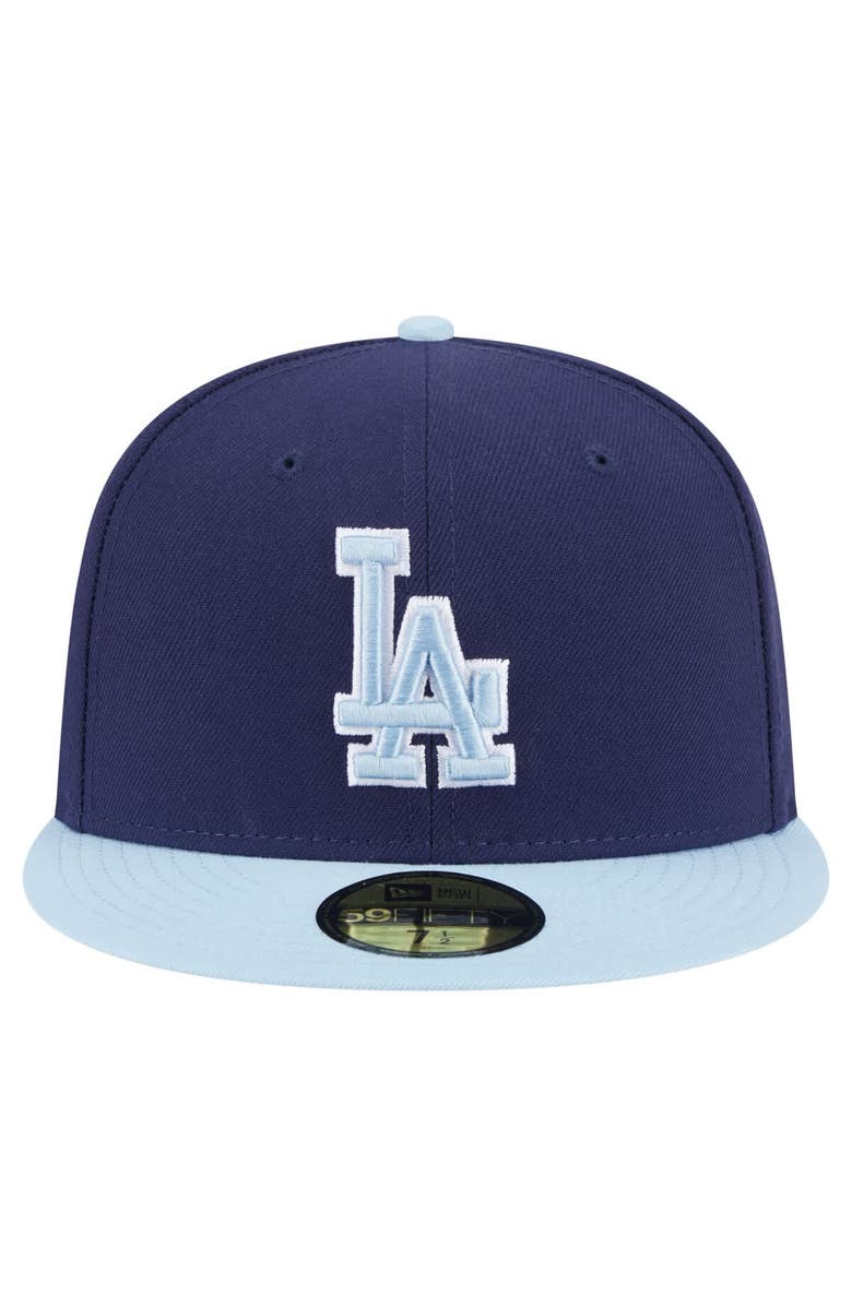 New Era Men's New Era Navy/Light Blue Los Angeles Dodgers Color Pack 2-Tone 59FIFTY Fitted Hat, Alternate, color, Navy