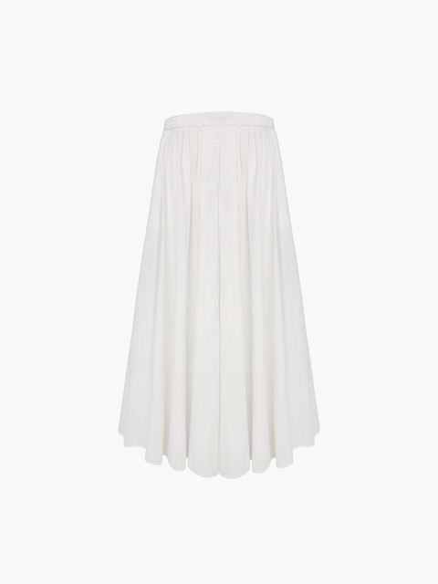 Pleated Poplin Skirt