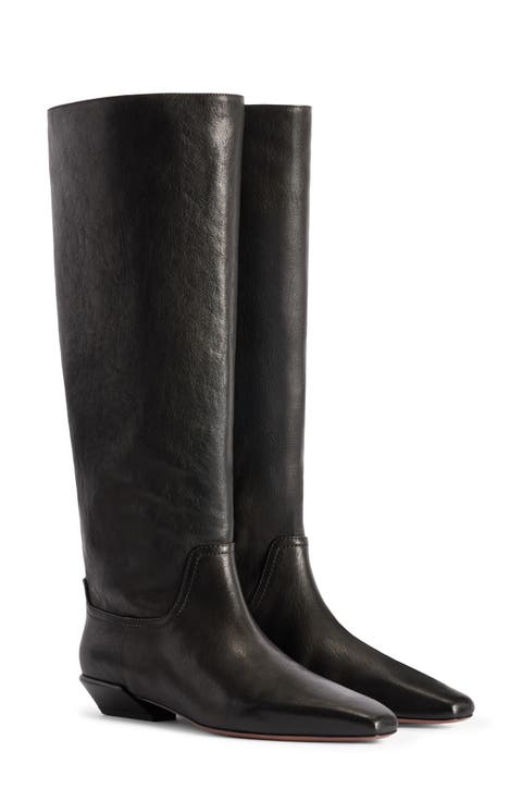 Bettina Leather Knee High Boot