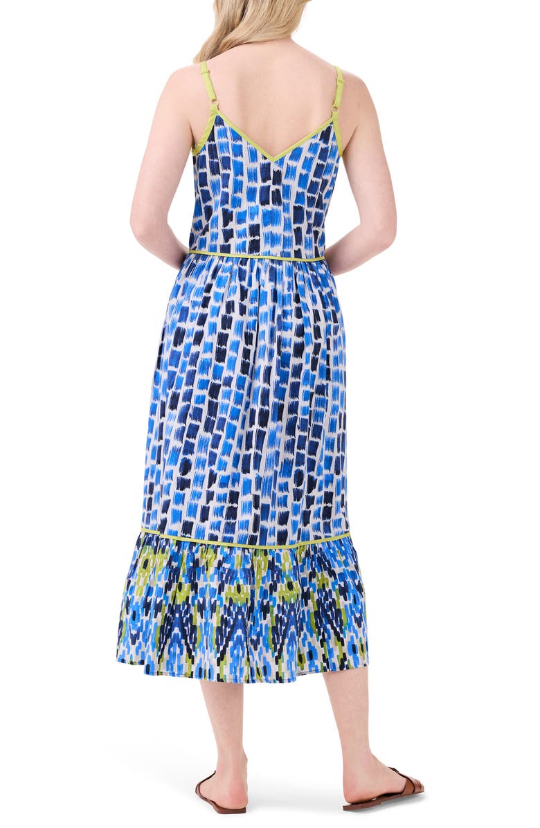 NIC+ZOE Brushstroke Blues Cotton Sundress, Alternate, color, Blue Multi