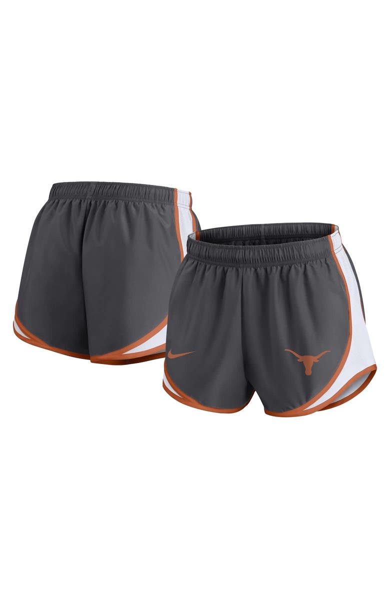 Nike Women's Nike Charcoal Texas Longhorns Spring Break Tempo Performance Shorts, Main, color, 