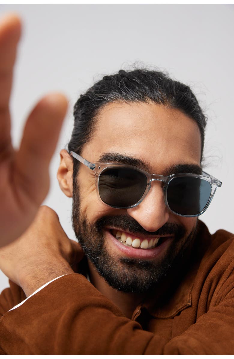 IZIPIZI #E 49mm Trapeze Sunglasses, Alternate, color, Frozen Blue