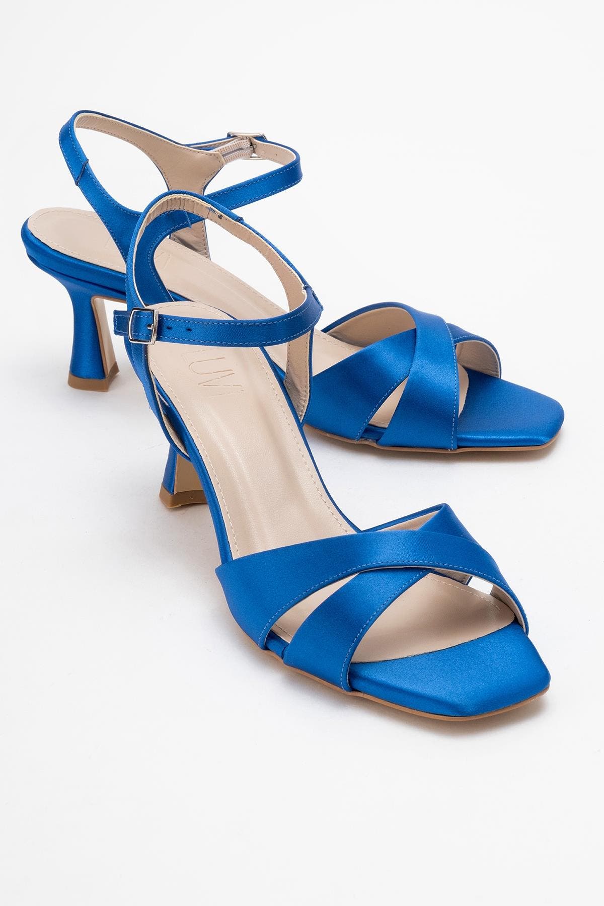 Melin Cross Strap Stiletto Sandal, Alternate, color, Sax Blue Satin