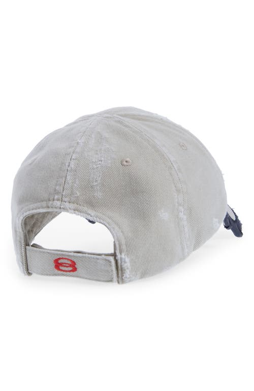Balenciaga Double Unity Embroidered Distressed Baseball Cap