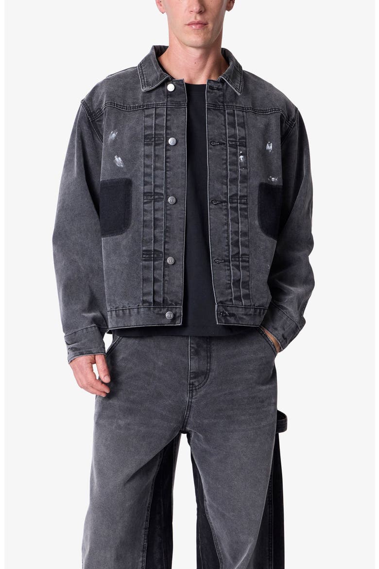 Reworked Denim Jacket, Alternate, color, WASHED BLACK