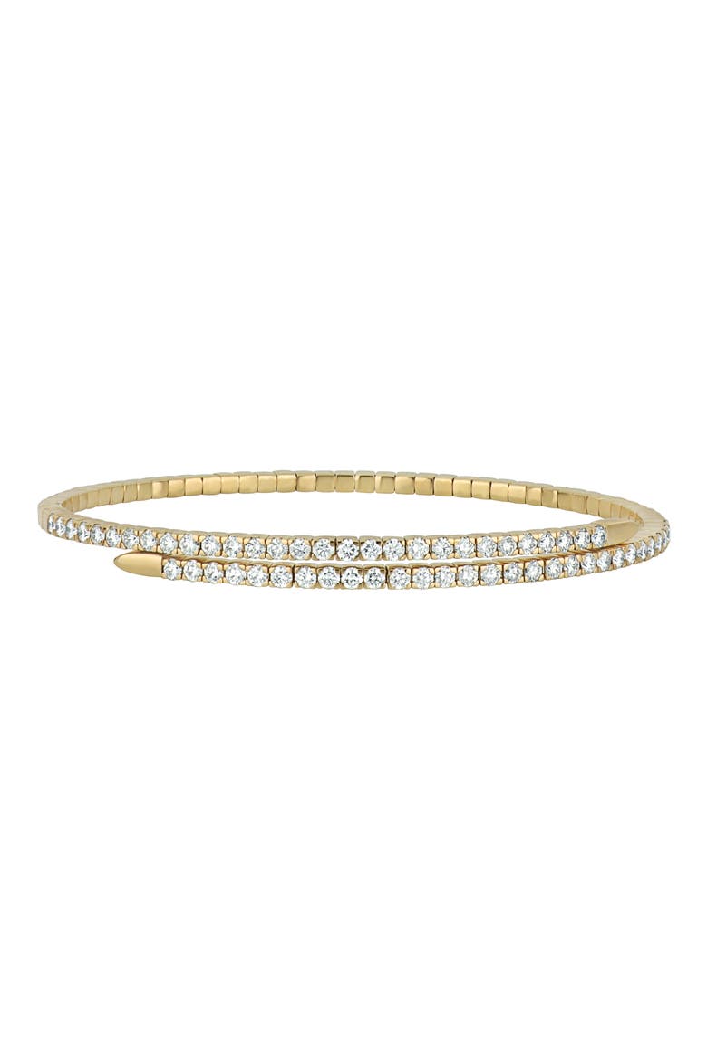 Audrey Diamond Bypass Bangle, Main, color, 18K YELLOW GOLD