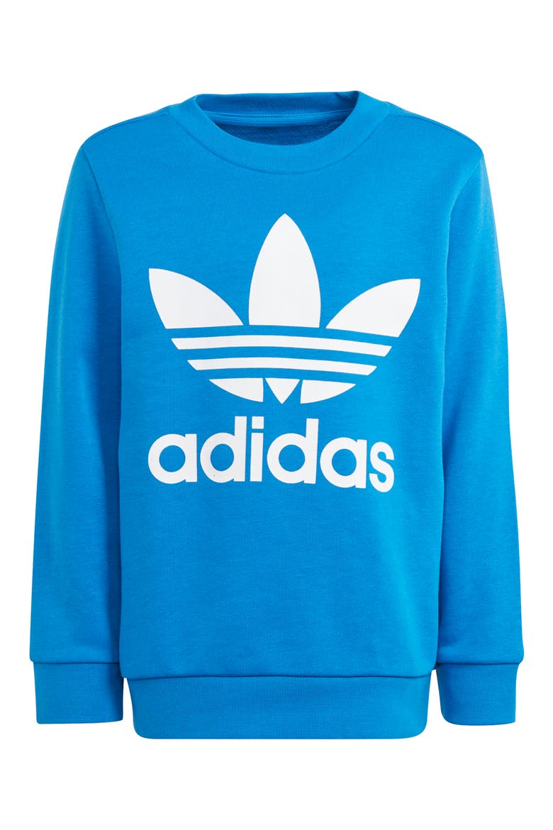 Kids' Adicolor Lifestyle Graphic Sweatshirt & Joggers Set, Alternate, color, BLUEBIRD