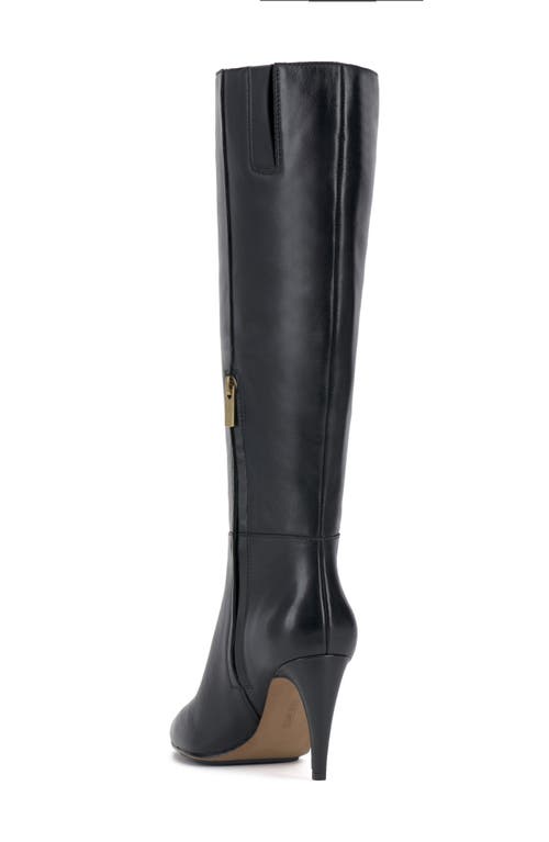 Vince Camuto Vcbrigitte2wc Womens Wide Calf Leather Mid-calf Boots In Black