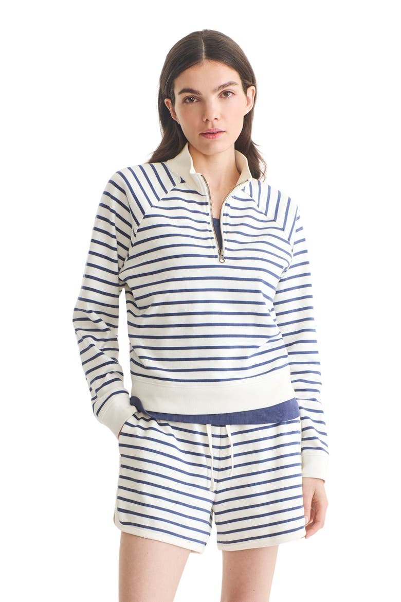 Women's Fit Stripe Short, Main, color, Sunwashed Navy Ivory Stripe