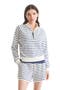 selected Sunwashed Navy Ivory Stripe