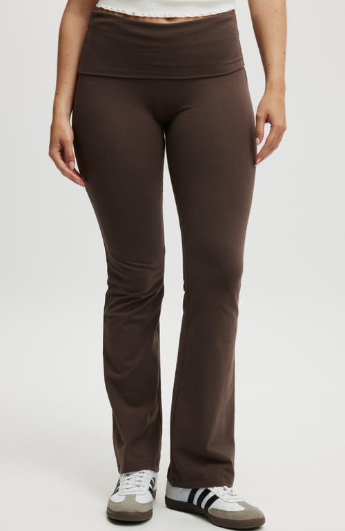 Cotton On Bella Bootleg Pant In Dark Truffle