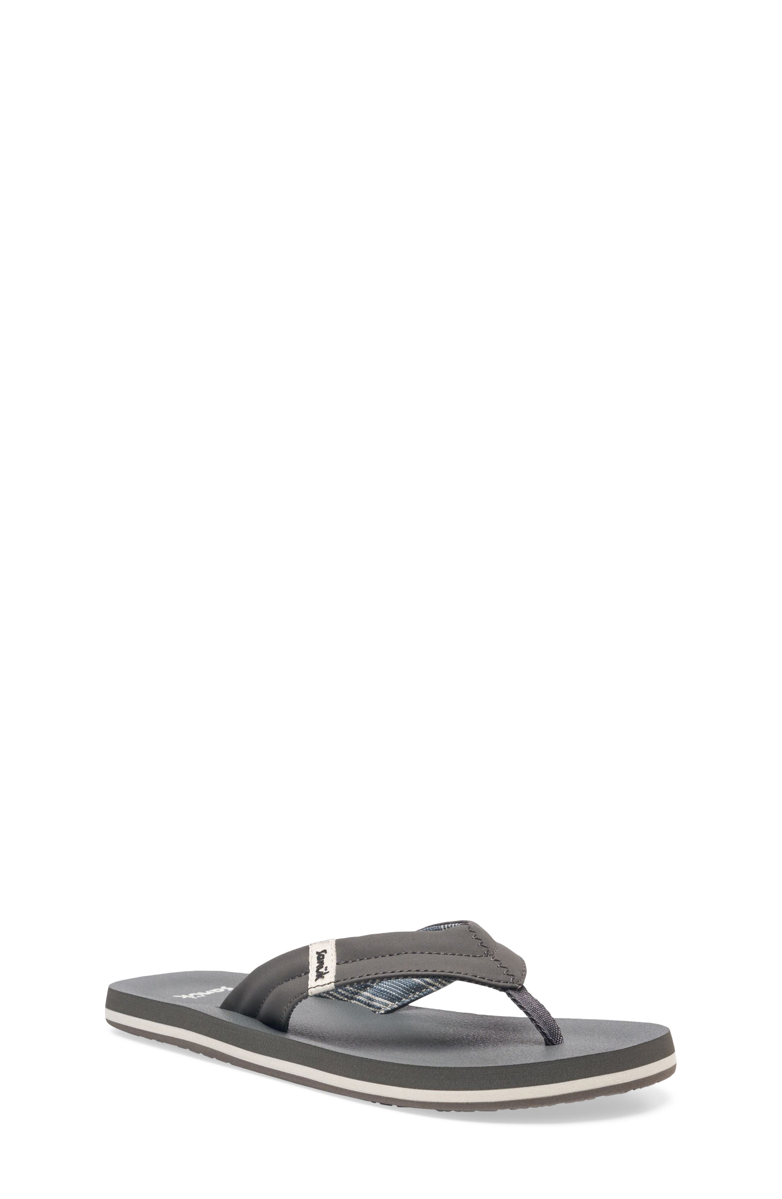 Sanuk Wavy Flip Flop, Main, color, Grey