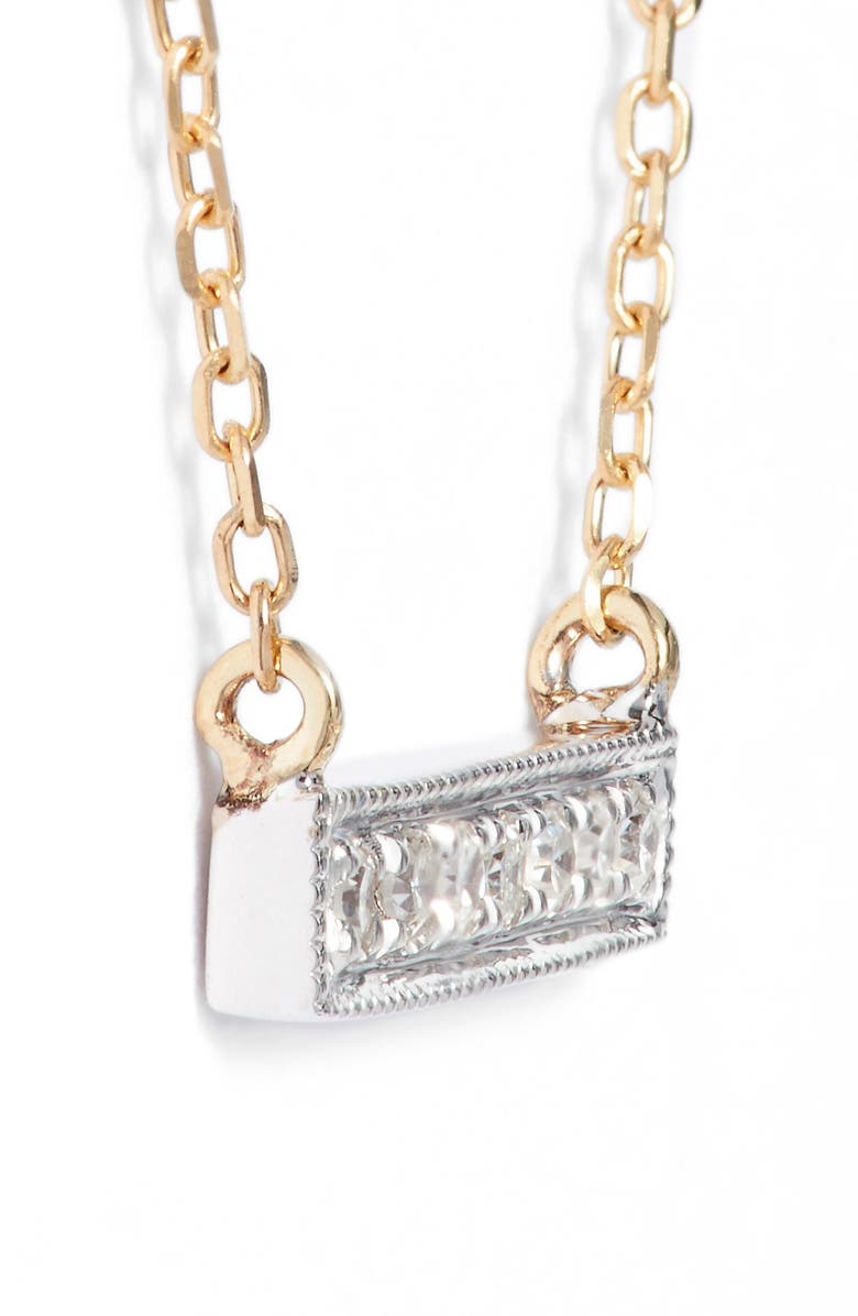 Dana Rebecca Designs 'Sylvie Rose' Diamond Bar Pendant Necklace, Alternate, color, Yellow Gold