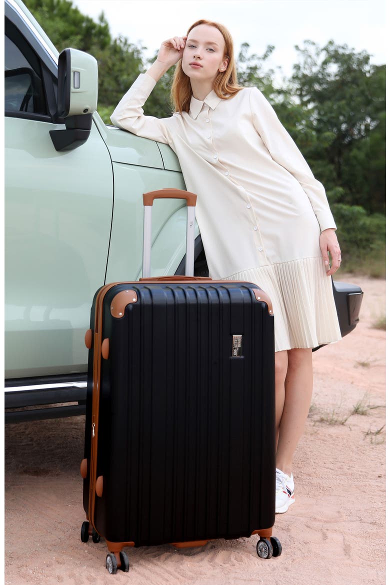 Collins 3-Piece Hardside Spinner Luggage Set, Alternate, color, BLACK