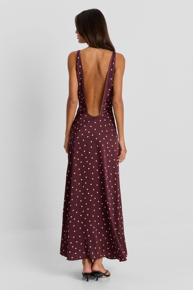Cici Maxi Dress, Alternate, color, Pink Polkadot