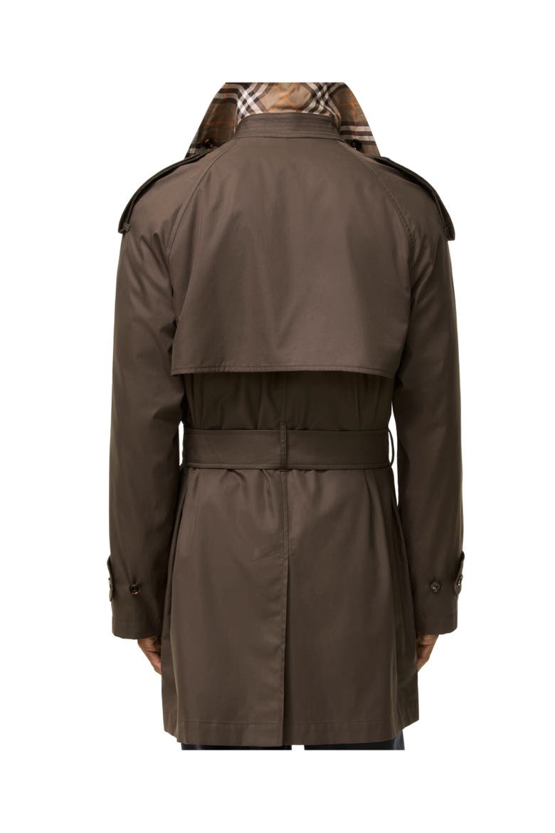 Mid-length Gabardine Leadenham Trench Coat, Alternate, color, Estuary brown