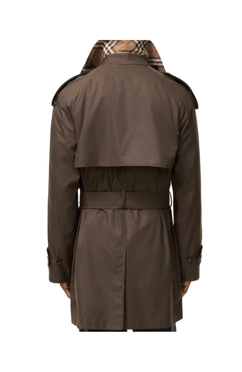 Burberry Mid-length Gabardine Leadenham Trench Coat, Alternate, color, Estuary Brown