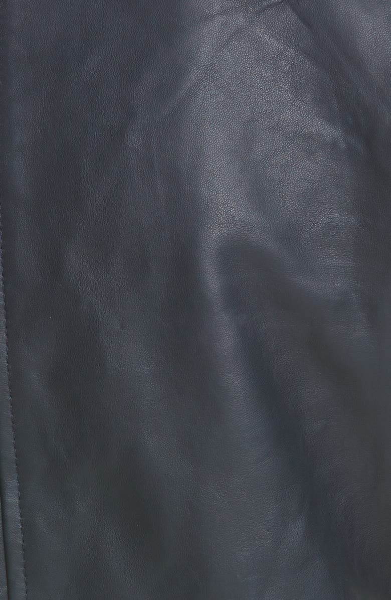 L'AGENCE Billie Belted Leather Moto Jacket, Alternate, color, Midnight