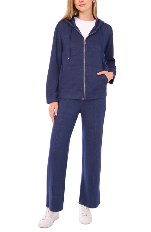Vince Camuto Zip Front Hoodie In Blue
