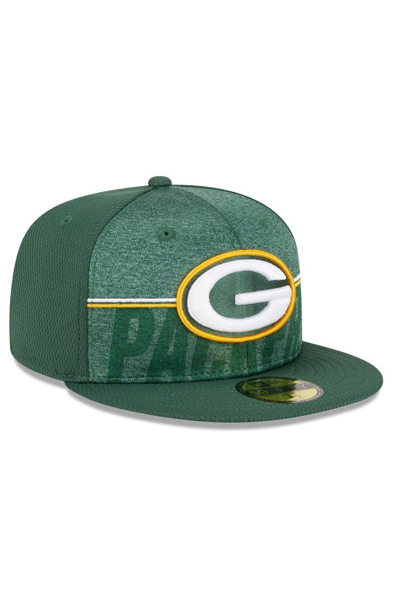 New Era Men's New Era Green Green Bay Packers 2023 NFL Training Camp 59FIFTY Fitted Hat, Alternate, color,