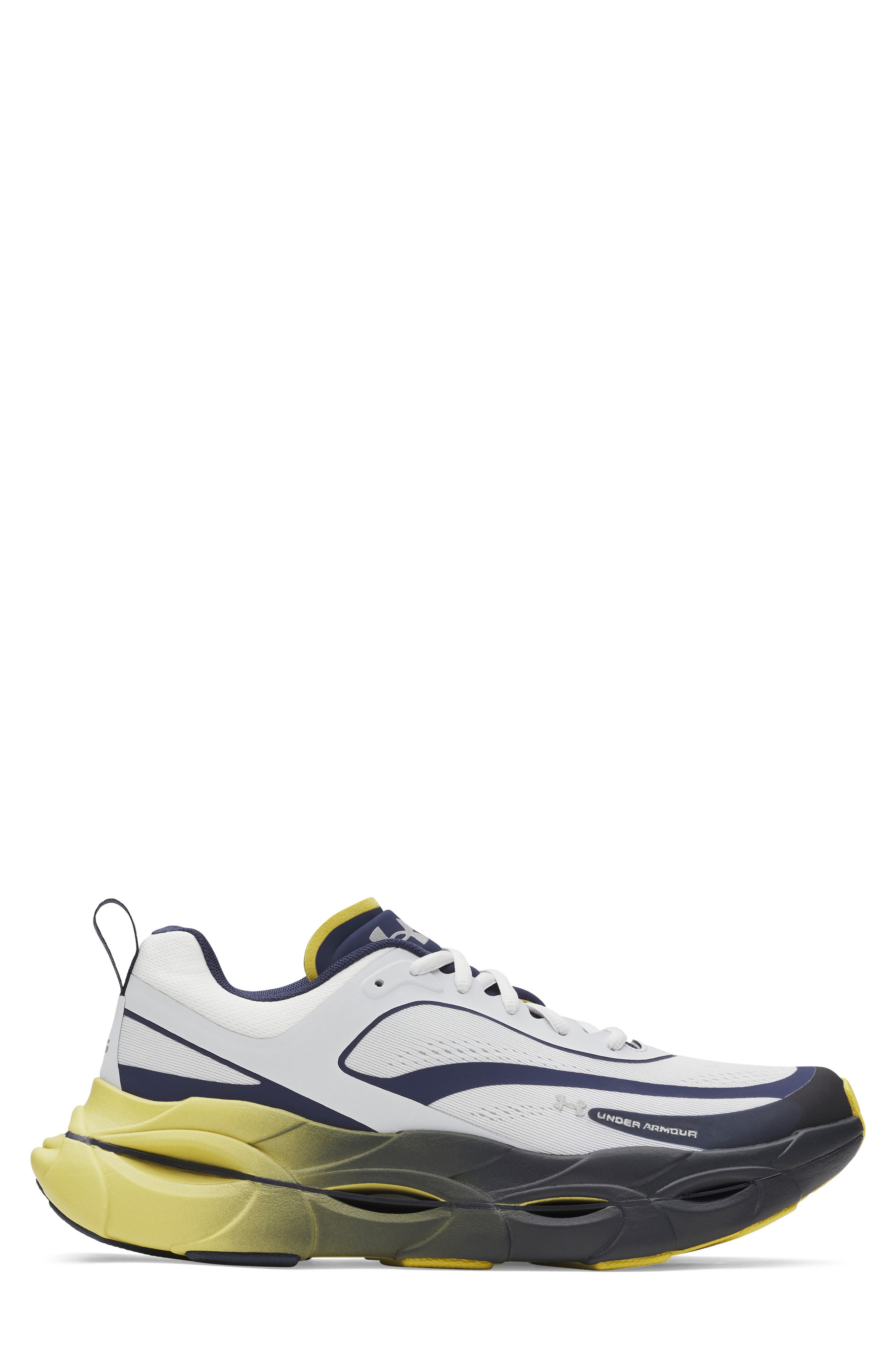 UA Halo Racer Running Shoe, Alternate, color, WASHED NAVY/ YELLOW/ GRAY