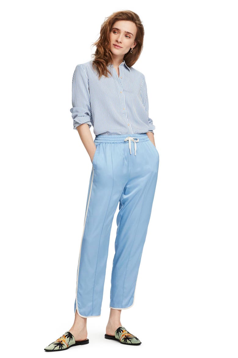 Piped Joggers, Alternate, color, POWDER BLUE