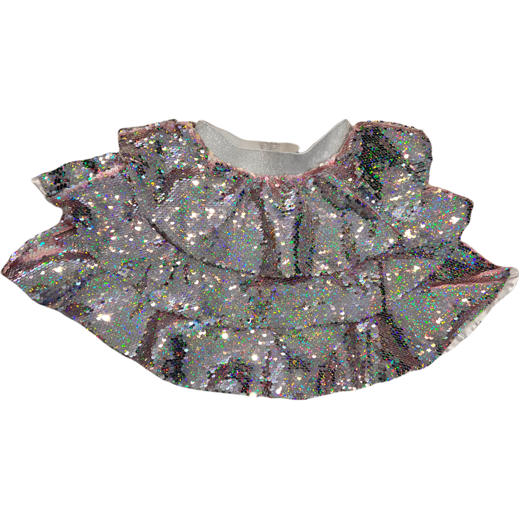 LOLA + THE BOYS LOLA + THE BOYS SPARKLE TIERED MINI SKIRT