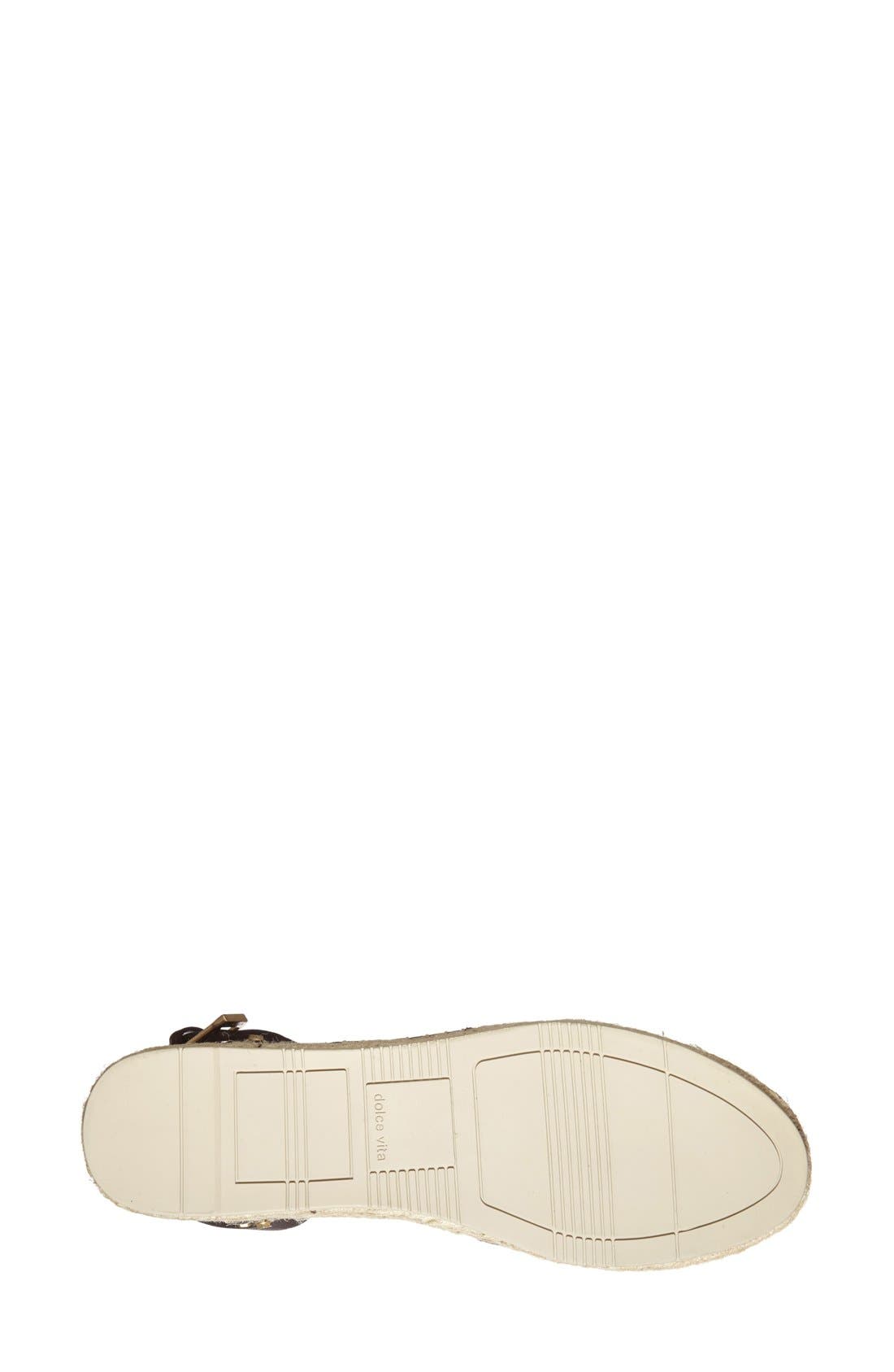 Dolce Vita 'Ceyla' Leather Ankle Strap Espadrille, Alternate, color, 