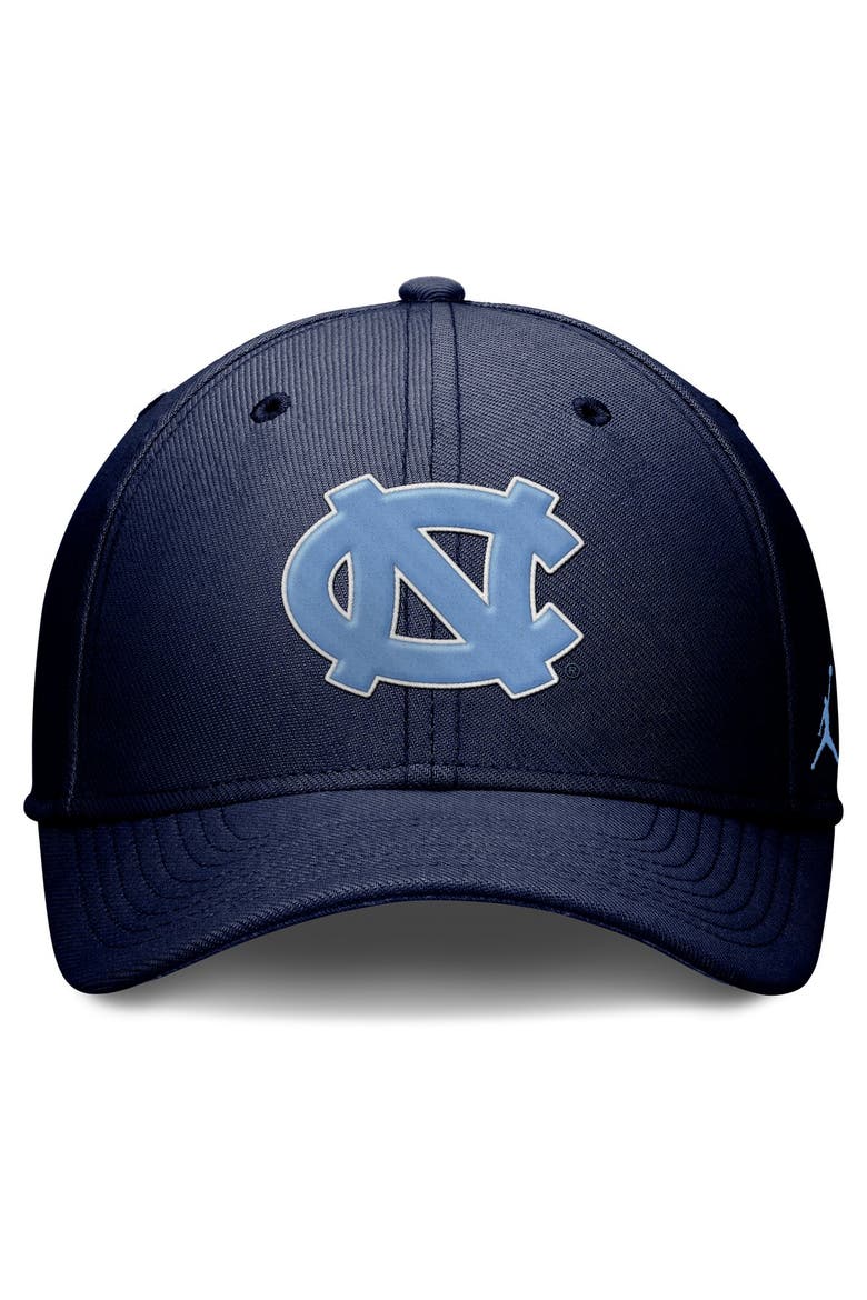 Men's Jordan Brand Navy North Carolina Tar Heels Rise SwooshFlex Dri-FIT Hat, Alternate, color, Navy