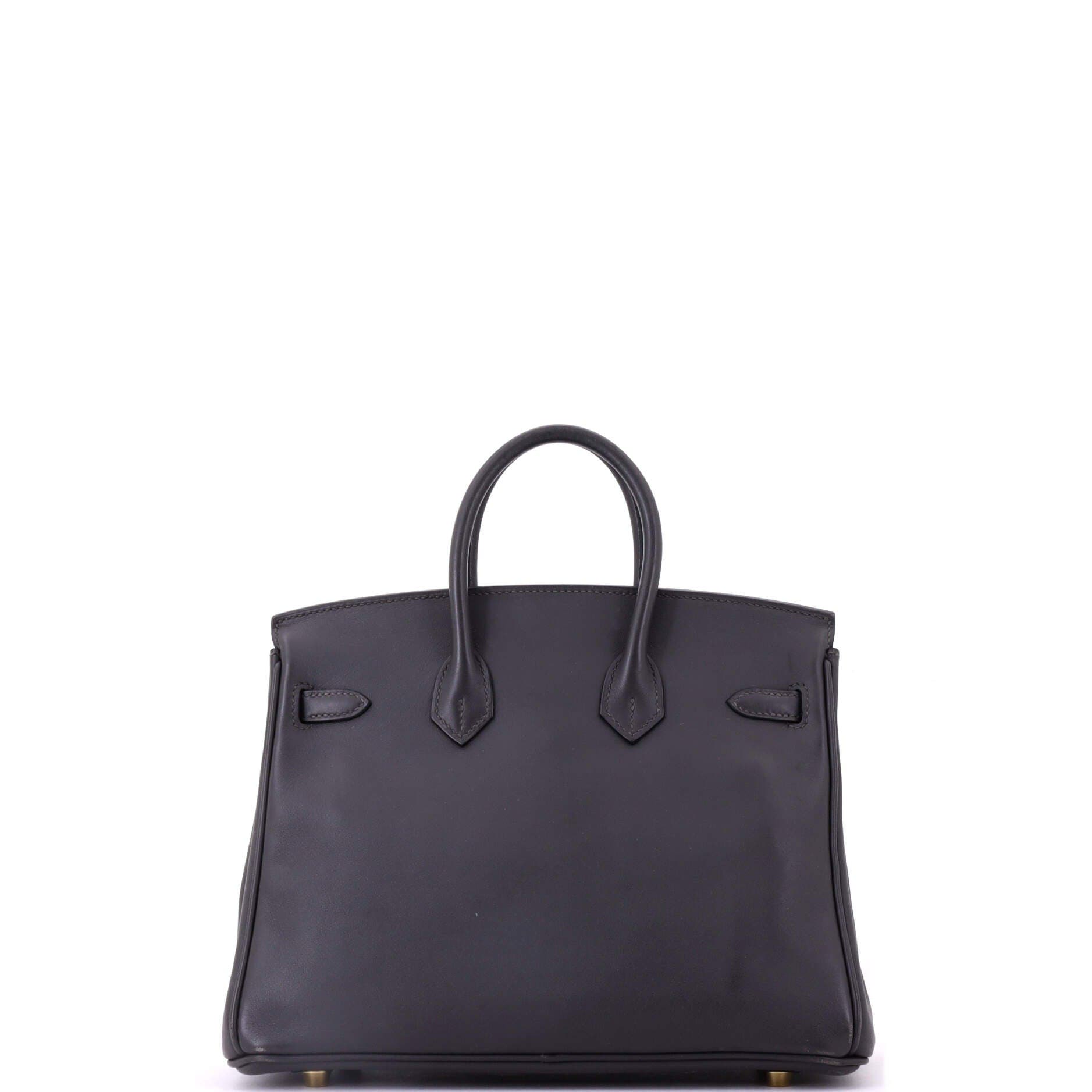 Pre-Owned Hermes Birkin Handbag Grey Jonathan with Gold Hardware 25, Alternate, color, Graphite