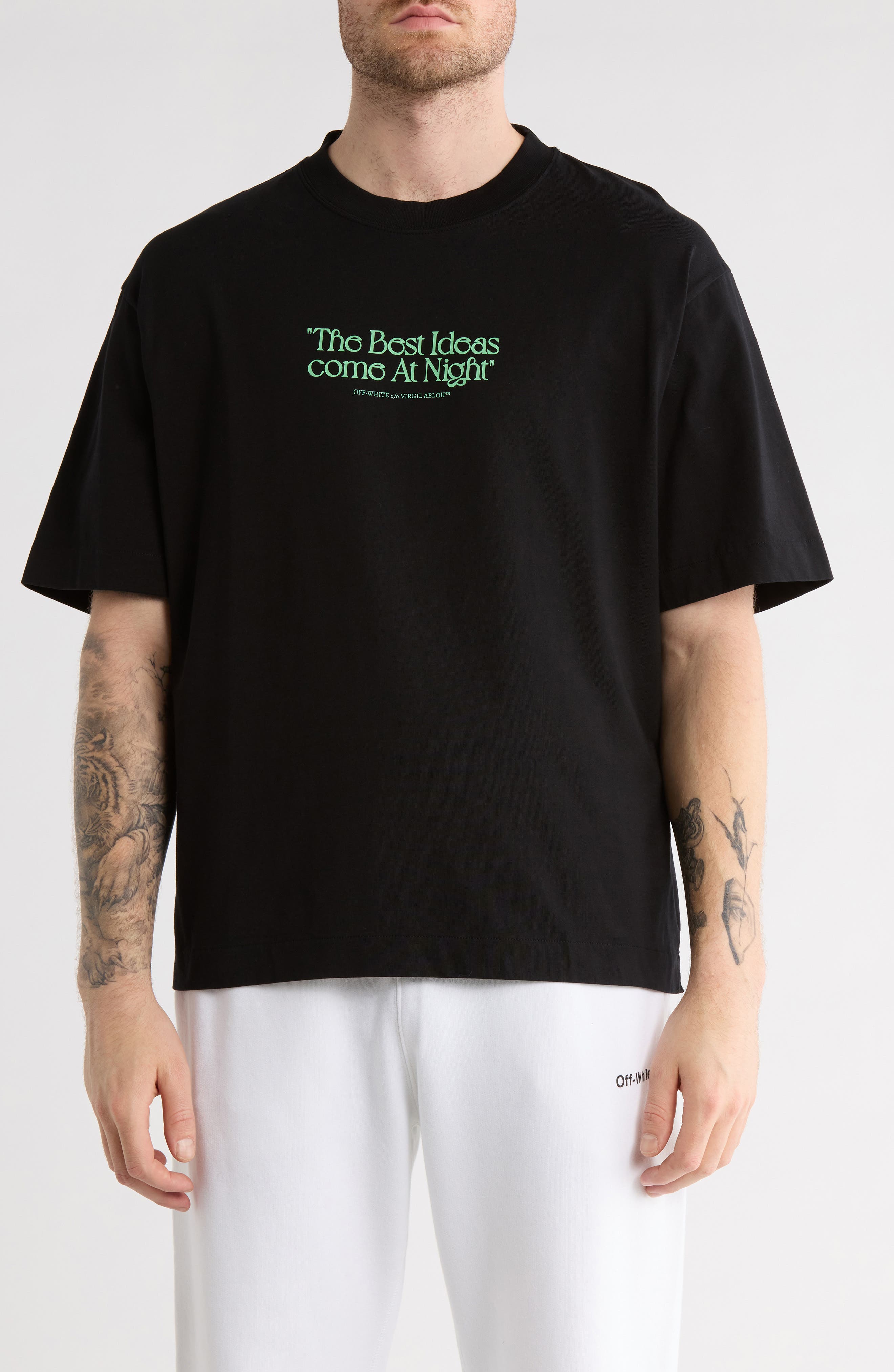 Off-White Best Ideas Skate Cotton Graphic T-Shirt