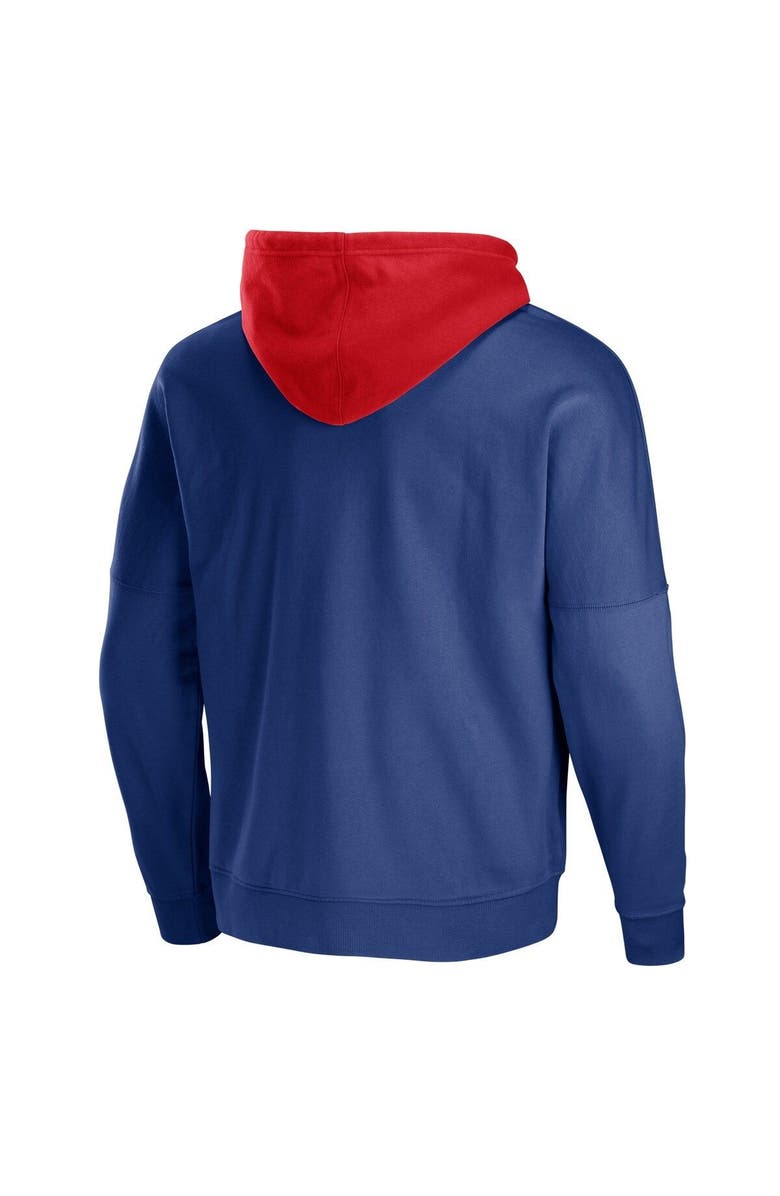 STAPLE Men's NFL x Staple Blue New York Giants Throwback Vintage Wash Pullover Hoodie, Alternate, color, 