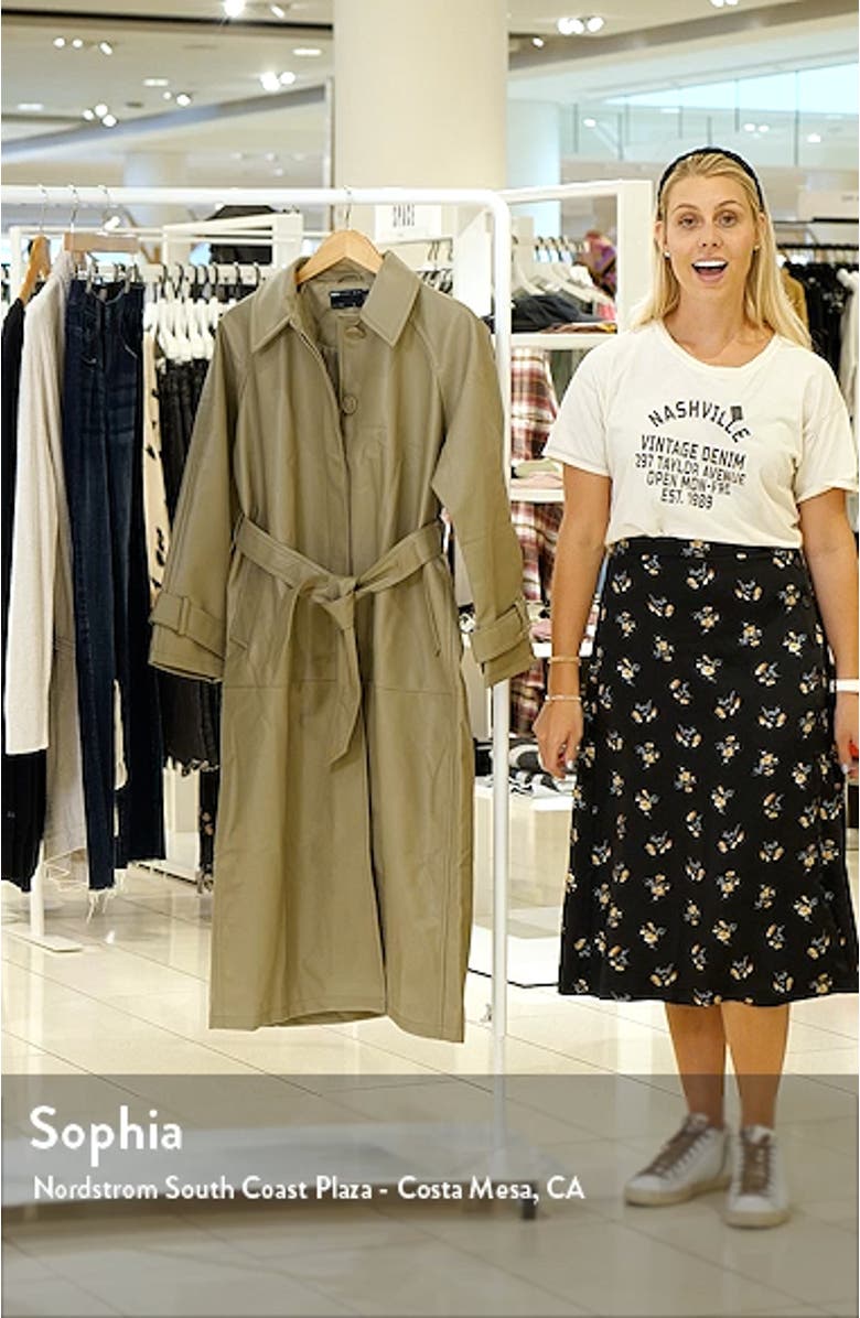 Faux Leather Trench Coat, sales video thumbnail