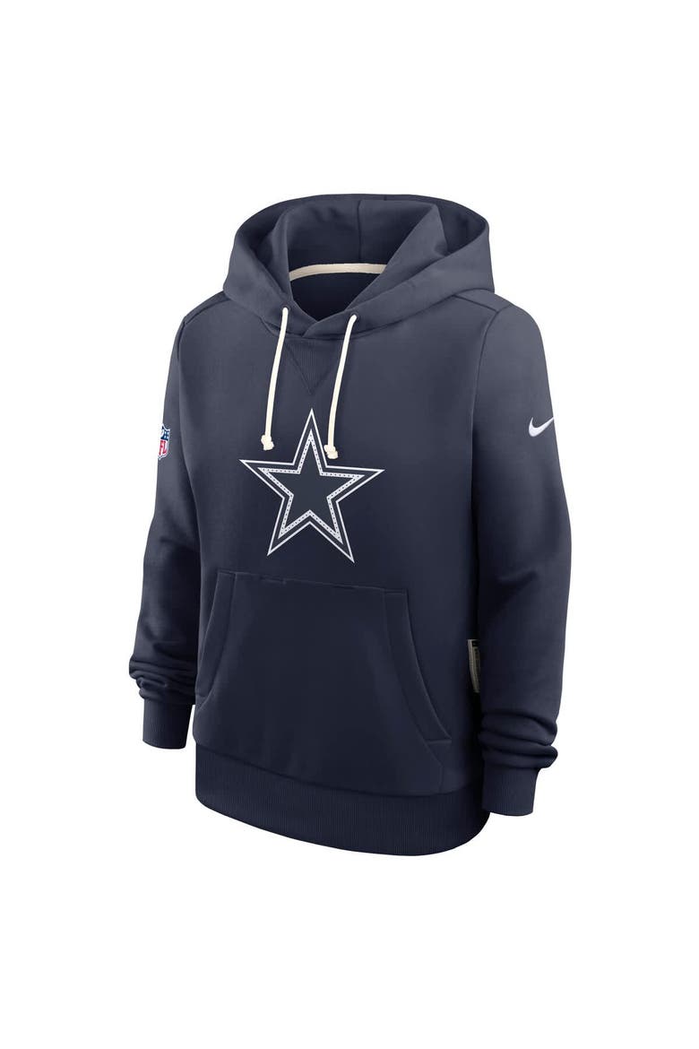 Women's Nike Navy Dallas Cowboys Sideline Initial Home Performance Pullover Hoodie, Alternate, color, Navy