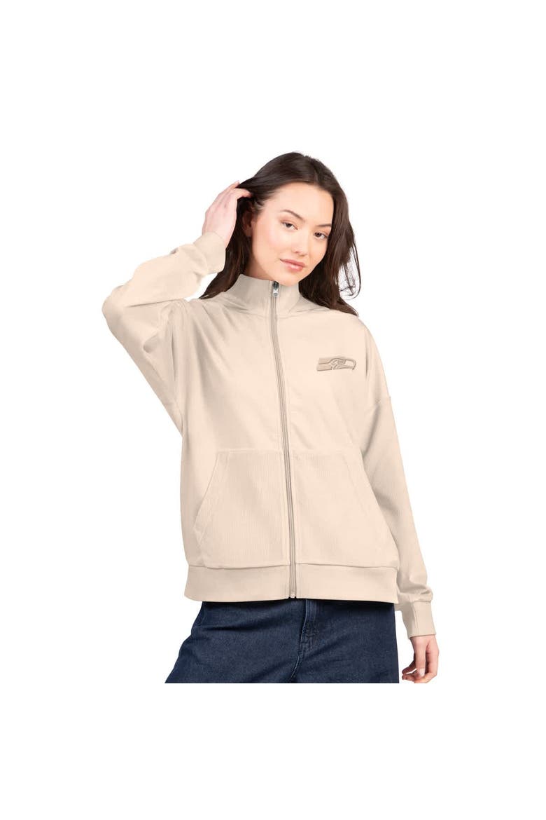 Women's G-III 4Her by Carl Banks Tan Seattle Seahawks Rookie Full-Zip Hoodie, Main, color, Tan