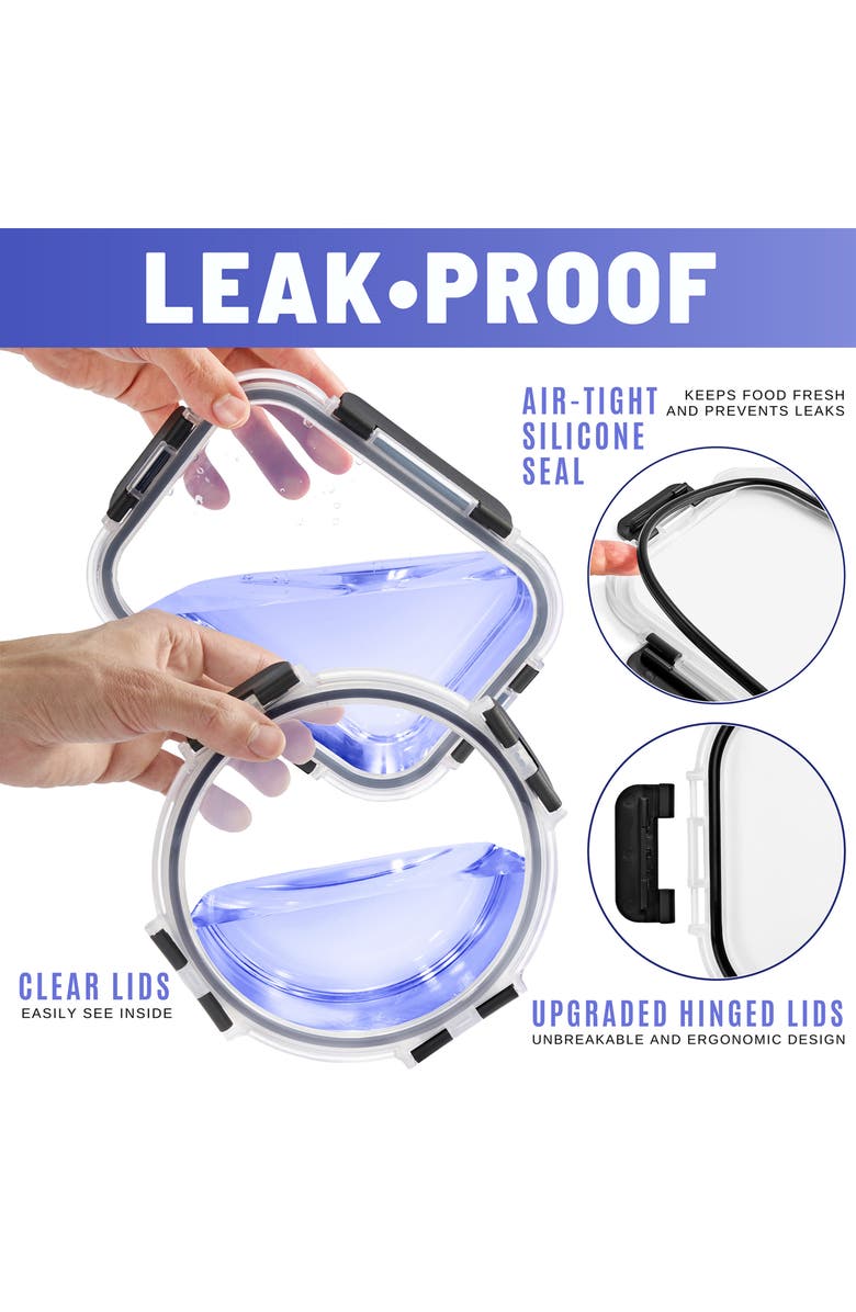 SORBUS 8-Pack Food Prep Containers, Alternate, color, Clear