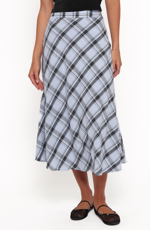 Piper Plaid Midi Skirt