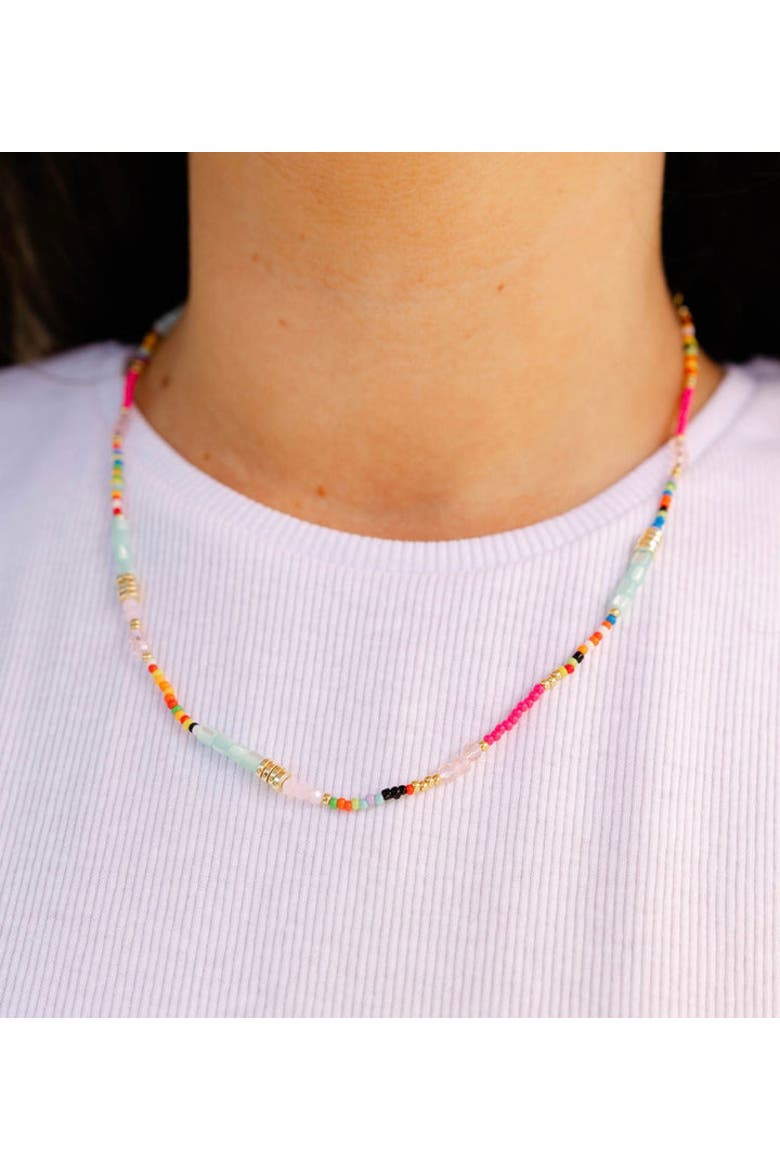 Mediterranean Mindset Necklace, Main, color, Multi