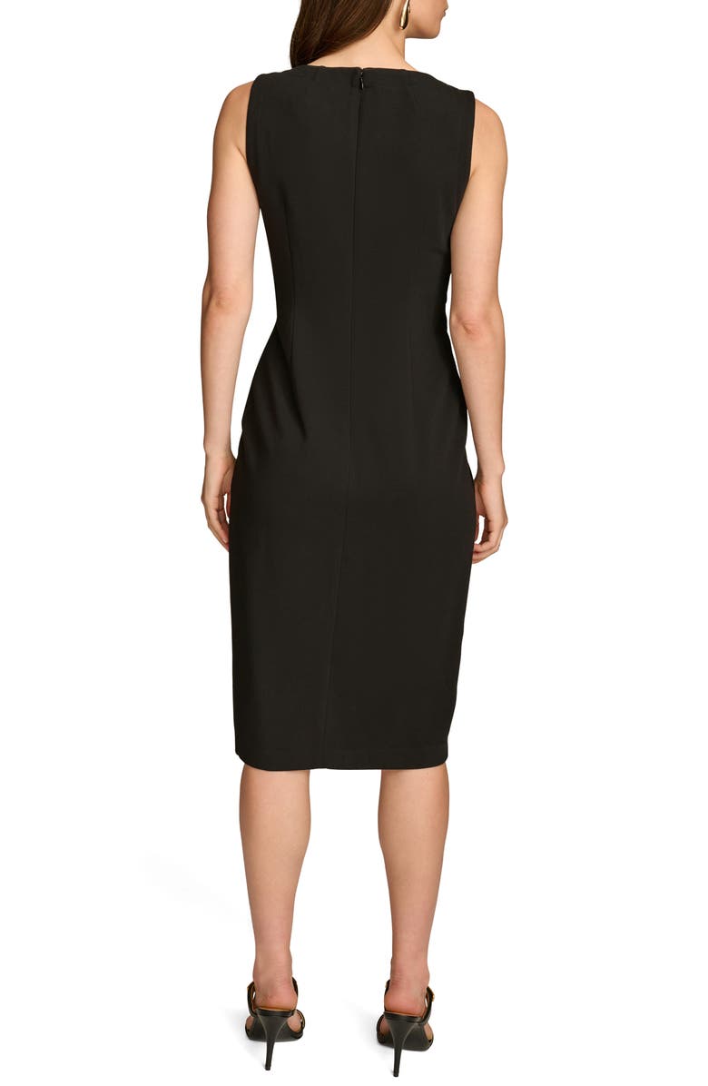 Donna Karan New York Caddy Crepe Midi Dress, Alternate, color, Black