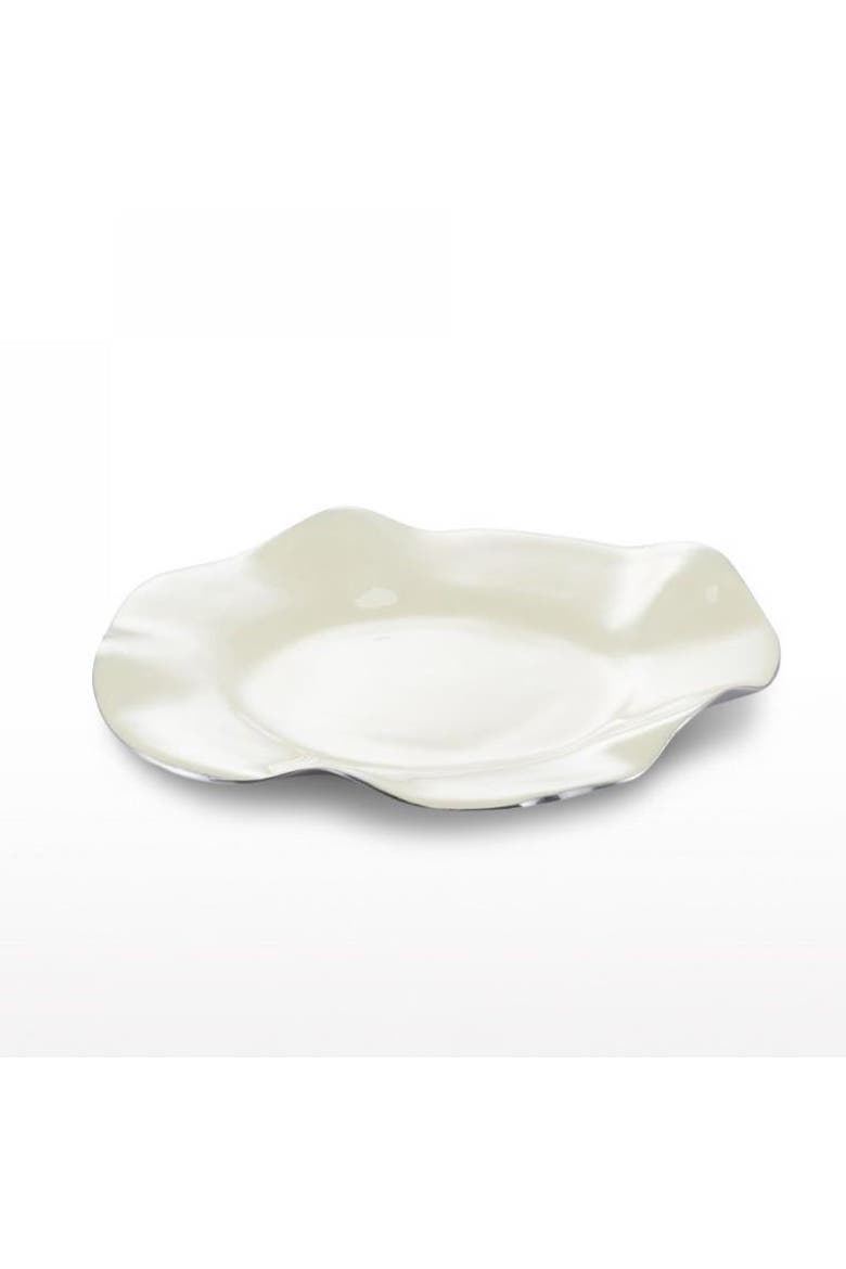 Ruffled Oyster Plate, Alternate, color, Gold