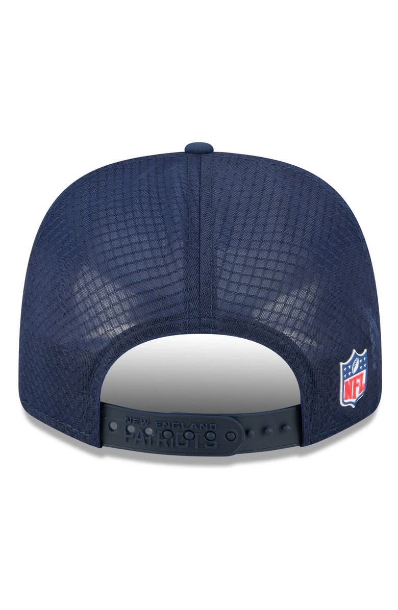 New Era Men's New Era Navy New England Patriots 2025 Sideline  9SEVENTY Trucker Adjustable Hat, Alternate, color, 