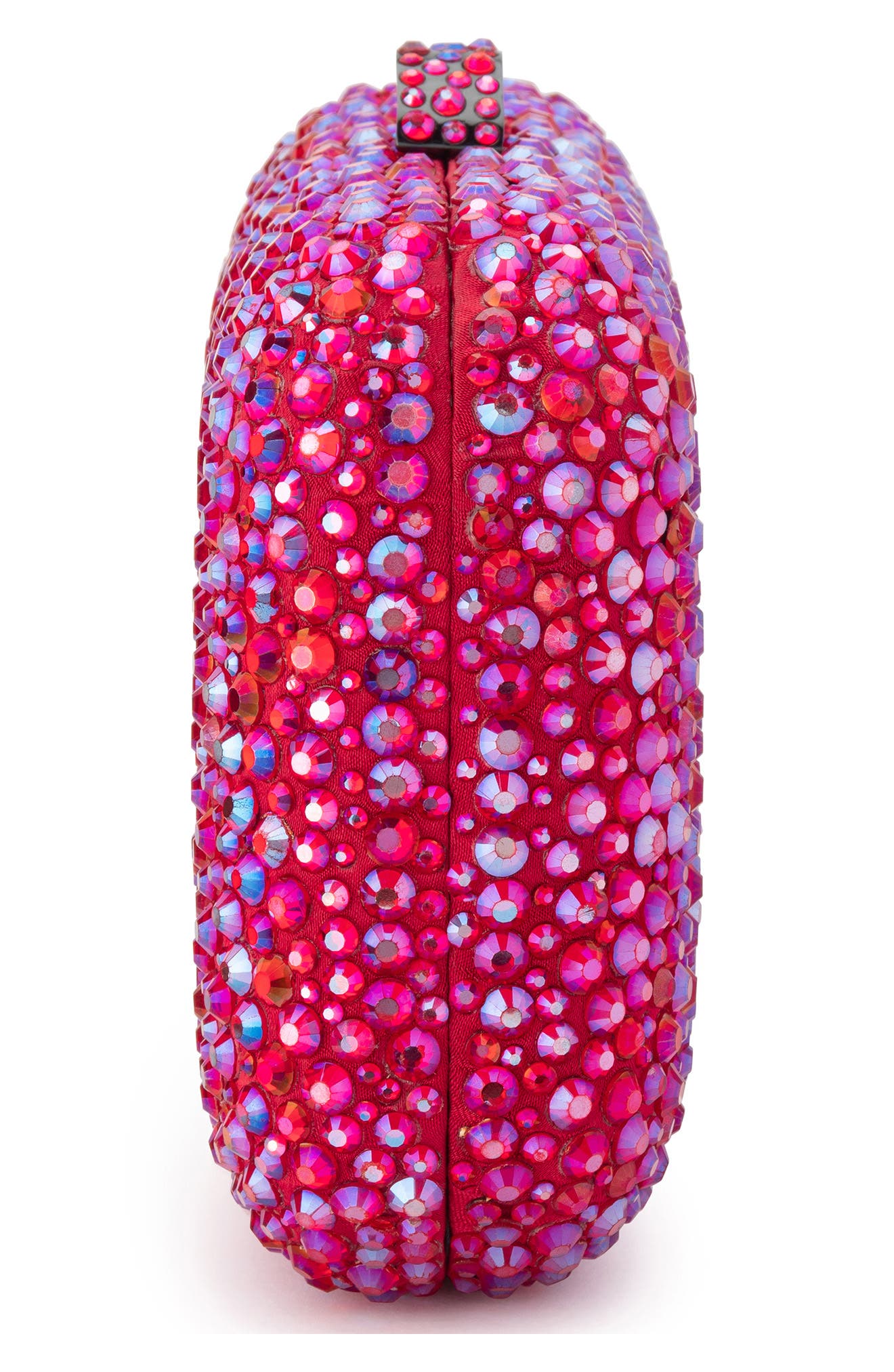 Casey Hot Fix Crystal Clutch, Alternate, color, FUCHSIA
