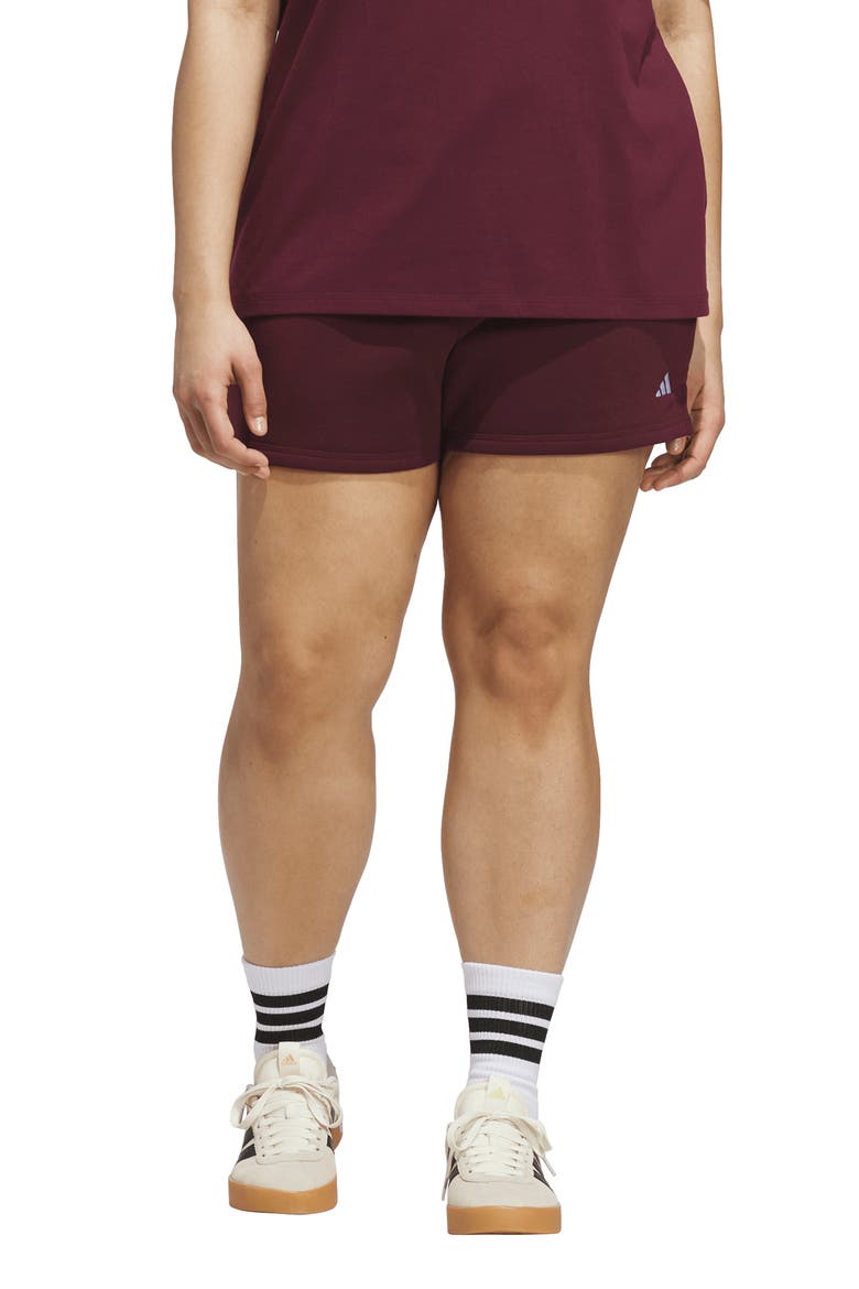Performance Fleece Drawstring Shorts, Main, color, MAROON