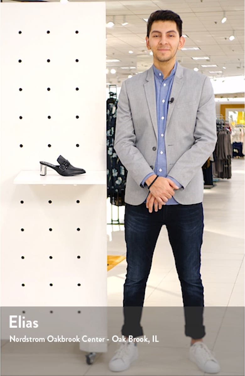 Dacy Logo Buckle Loafer Mule, sales video thumbnail