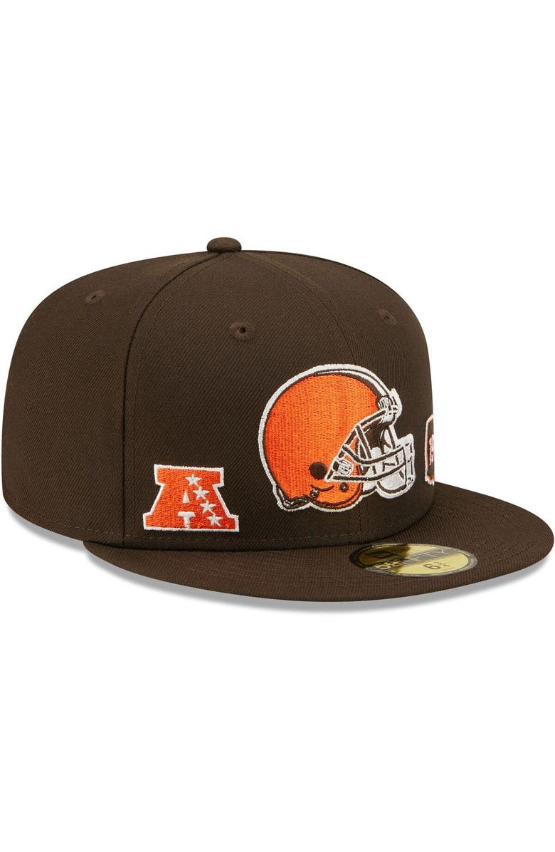 New Era Men's New Era Brown Cleveland Browns Identity 59FIFTY Fitted Hat, Alternate, color, 
