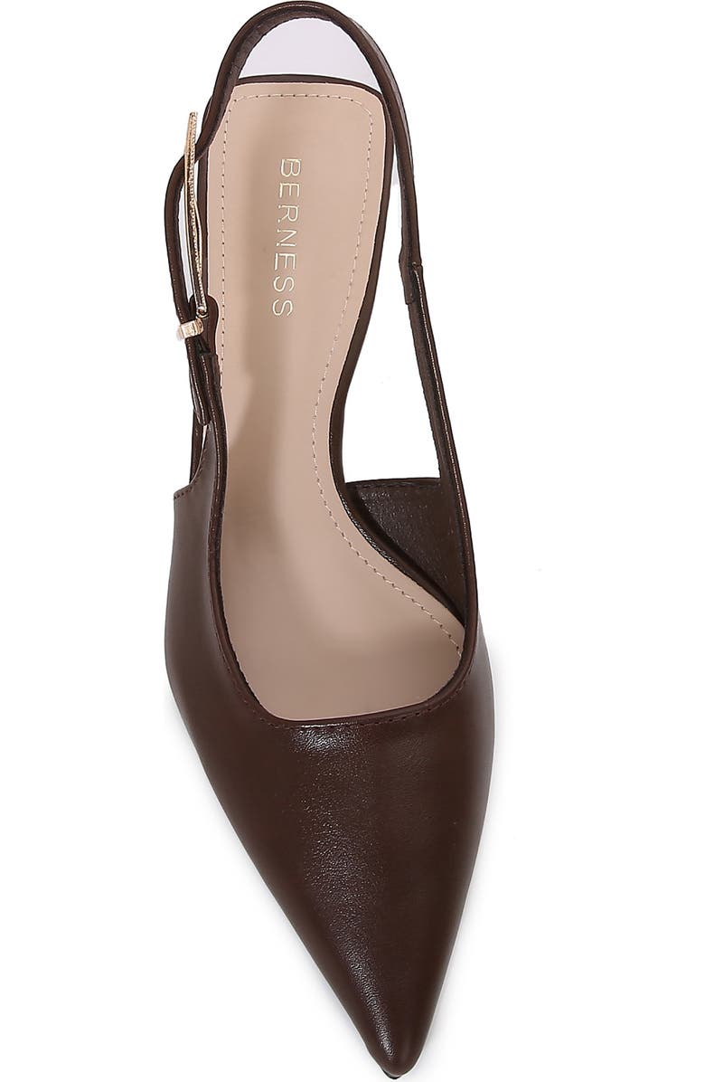 BERNESS Cassandra Slingback Kitten Heel Pump, Alternate, color, Brown