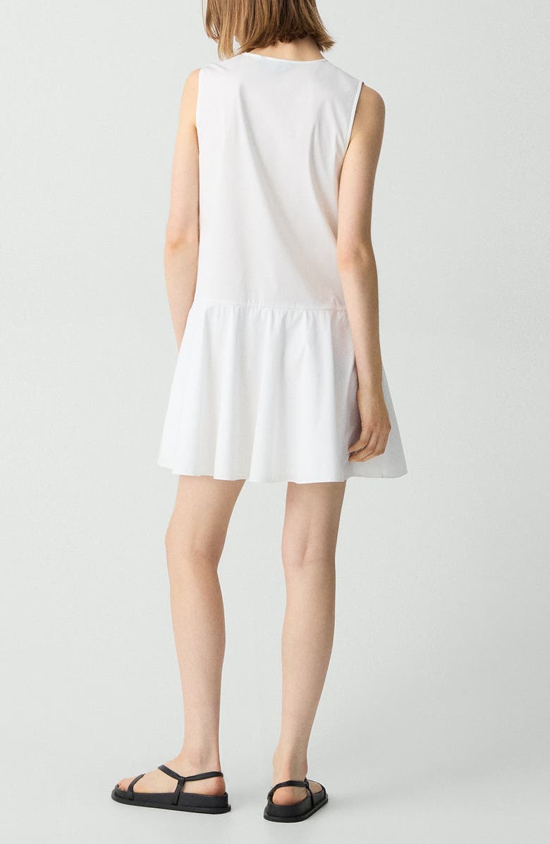 Theory Sleeveless Drop Waist Minidress, Alternate, color, White