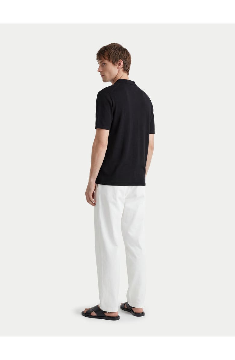 Gobi Cashmere Cashmere Silk Half-Zip Polo Top, Alternate, color, Black