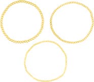 Adornia Set of 3 Stretch Ball Bracelets