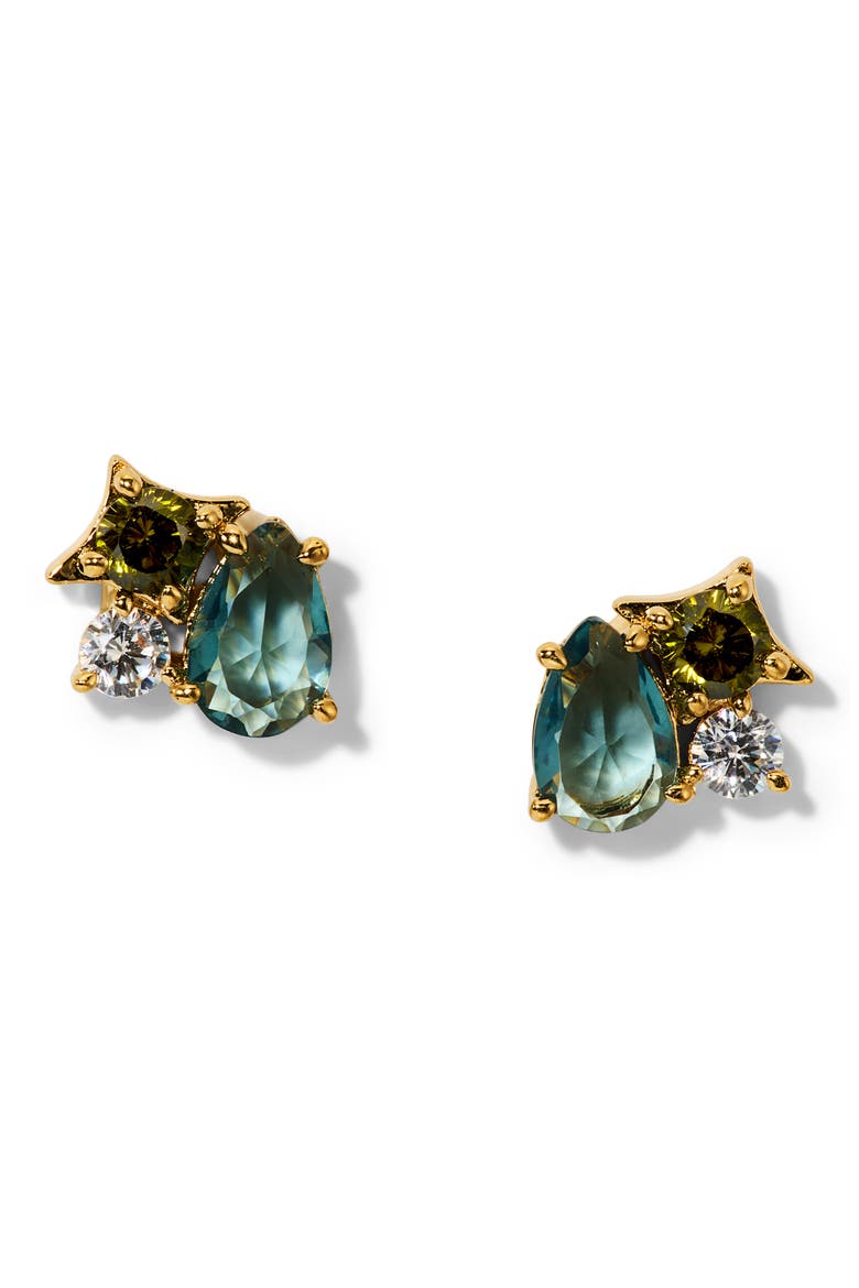 Hera Cluster Stud Earrings, Main, color, GOLD